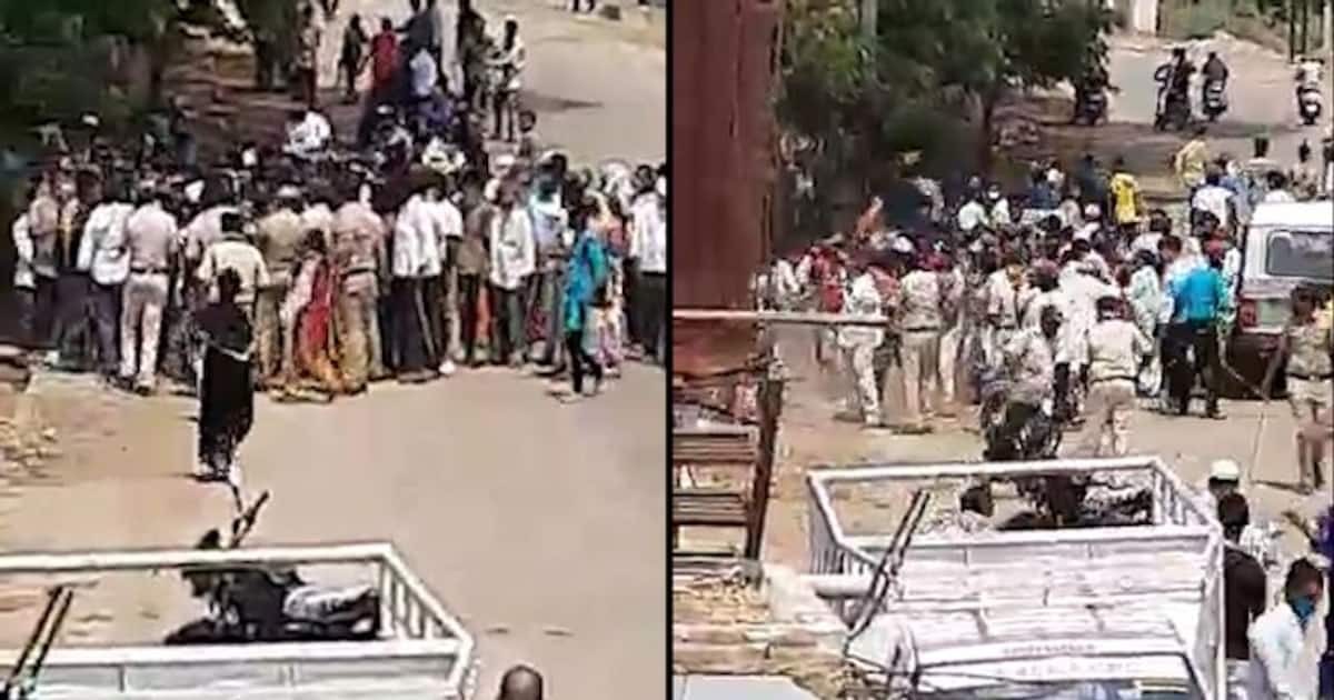 Karnataka Police injured after objecting to people gathering for public
