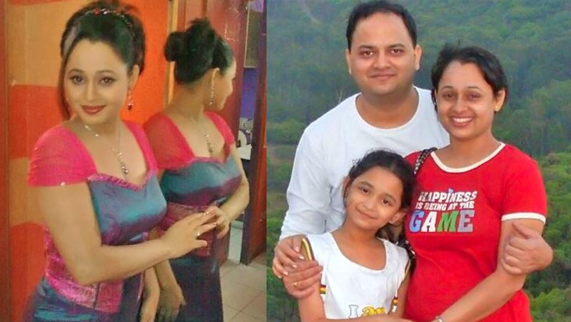 माधवी भिड़े उर्फ सोनालिका जोशी पति समीर और बेटी आर्या के साथ।