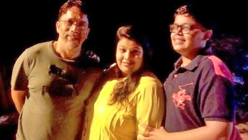 कोमल हंसराज हाथी उर्फ अंबिका रंजनकर पति अरुण और बेटे अथर्व के साथ।