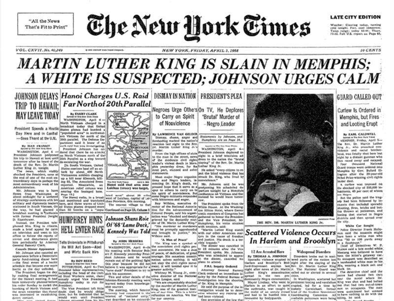 martin luther king junior 52nd death anniversary article