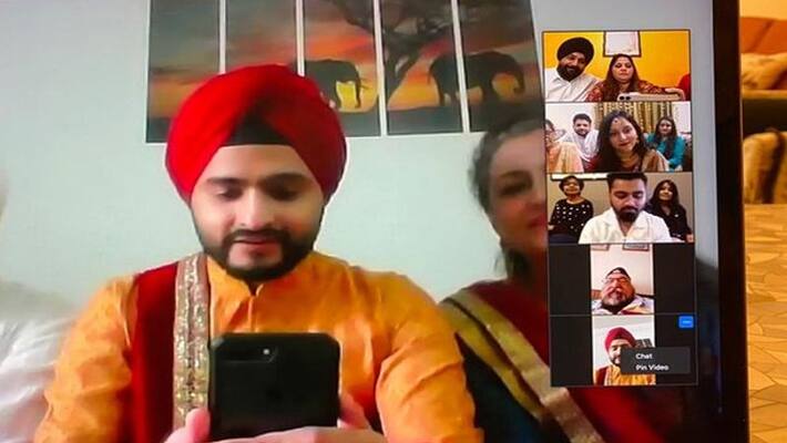 a couple did marriage in video call and it goes viral in the social media a couple did marriage in video call and it goes viral in the social media