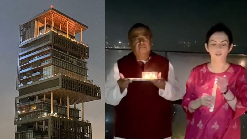 इस दौरान उनके घर एंटिलिया की सभी लाइटें बंद रहीं और सिर्फ दीयों की रोशनी रही। मुकेश अंबानी के ठीक बगल में उनकी पत्नी नीता अंबानी नजर आ रही हैं जिन्होंने हाथ में एक मोमबत्ती थाम रखी है। नीता मोमबत्ती जलाने के साथ महामृत्युंजय मंत्र का उच्चारण करती नजर आईं।
