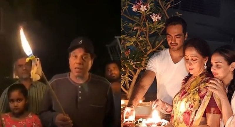 পরিবারের সকলকে নিয়ে প্রদীপ জ্বালালেন ধর্মেন্দ্র-হেমা। মেয়ের সঙ্গে প্রদীপ জ্বেলে ছবি তুলে তা শেয়ারও করেন ভক্তদের সঙ্গে।