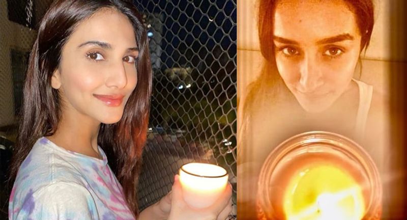 वाणी कपूर और श्रद्धा कपूर ने मोमबत्ती जलाकर किया सपोर्ट।