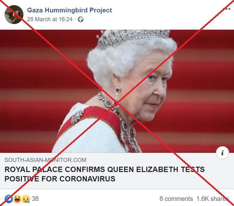 truth behind the news about Queen Elizabeth tested positive for COVID 19