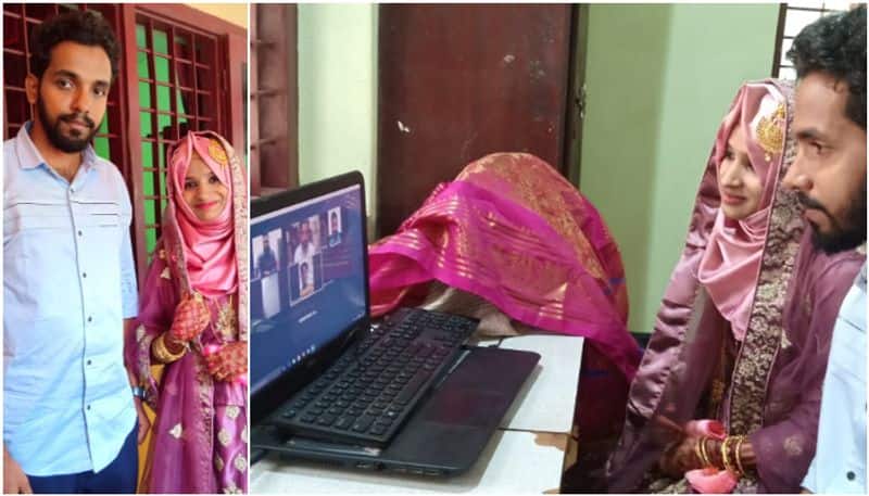online marriage of muslim couple in  malappuram due to lock down