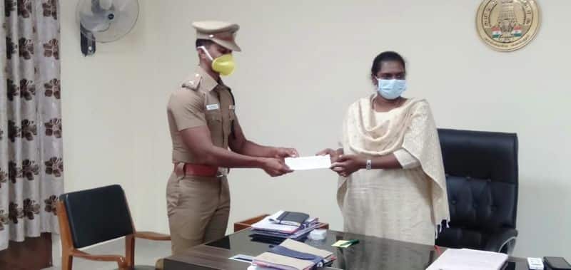 Ranipet District SP Mayilvaganan donate his one month salary to Corona Found