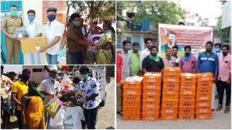 Vijay Fans Do lot of Corona Relief Service