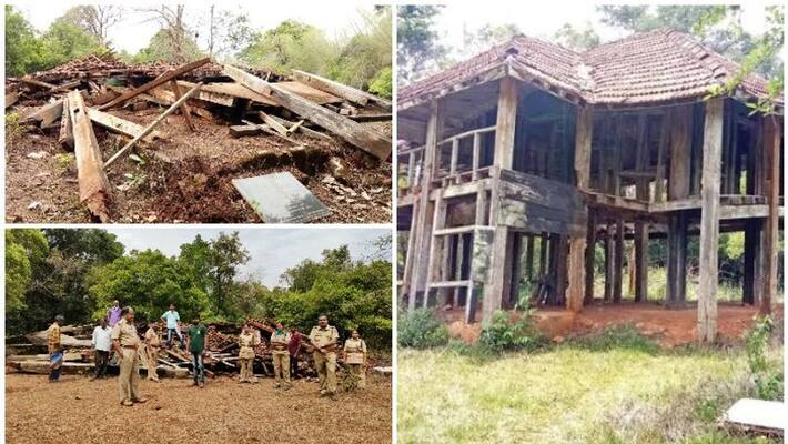 historical monument Pakkam srambi collapsed in heavy rain in wayanad historical monument Pakkam srambi collapsed in heavy rain in wayanad