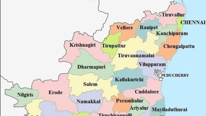 new map of tamilnadu with new districts was released new map of tamilnadu with new districts was released