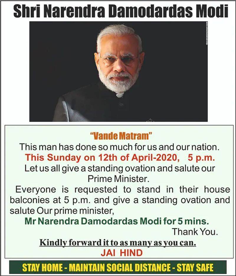 5 minutes at 5 ... Modi's next task ..? Appreciation on the balcony ..?