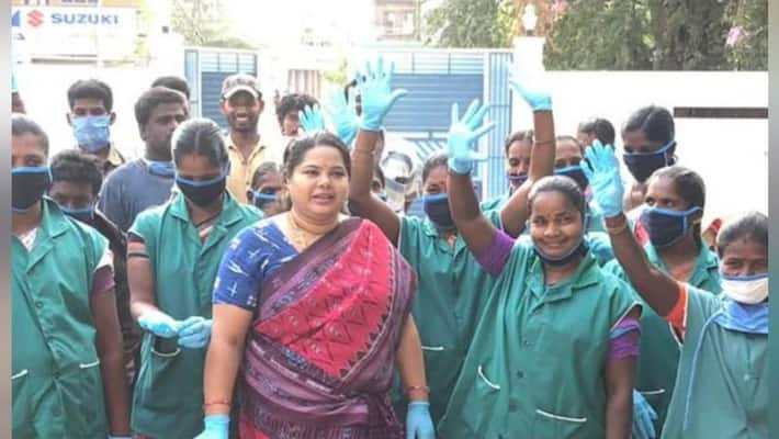dmk women cadre gives grocery products to people involving in corona prevention activities dmk women cadre gives grocery products to people involving in corona prevention activities