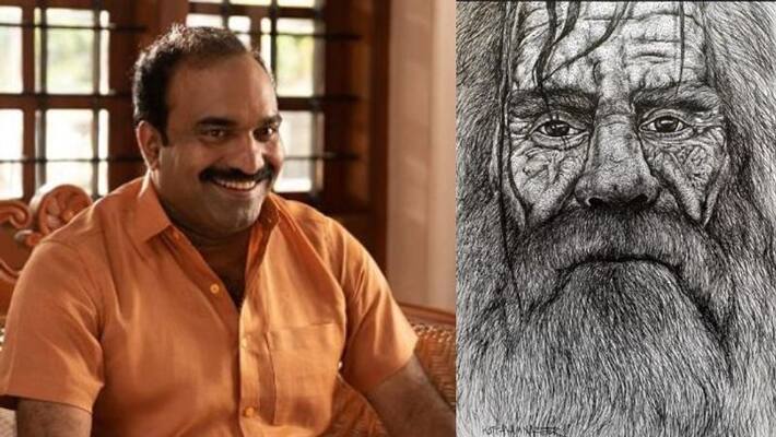 Ramesh pisharody shared the lockdown drawing of actor kottayam nazeer Ramesh pisharody shared the lockdown drawing of actor kottayam nazeer