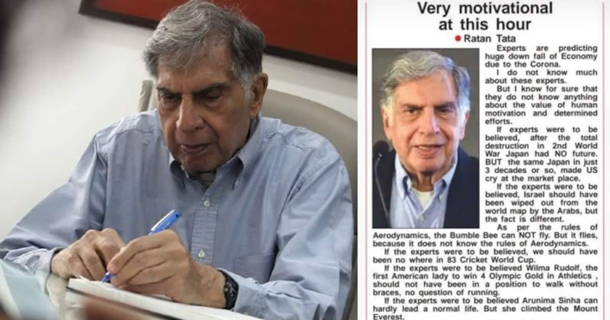 Coronavirus: Ratan Tata clarifies on fake quote; urges people to verify ...