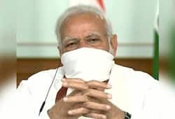 India under lockdown: PM Modi wears homemade face mask as he meets CMs