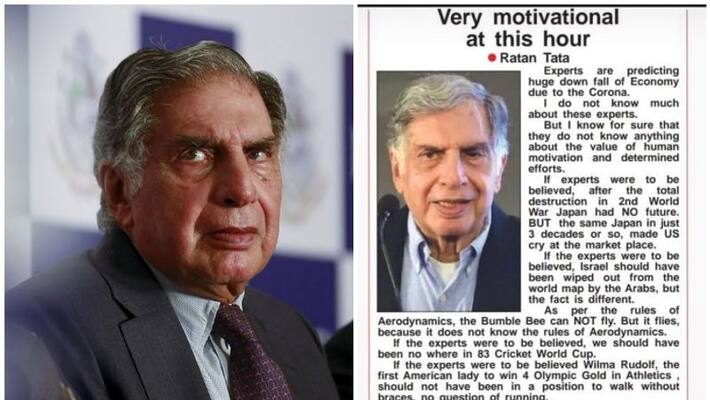 quote about corona impact on economy floating on WhatsApp not mine Ratan Tata busts fake news quote about corona impact on economy floating on WhatsApp not mine Ratan Tata busts fake news