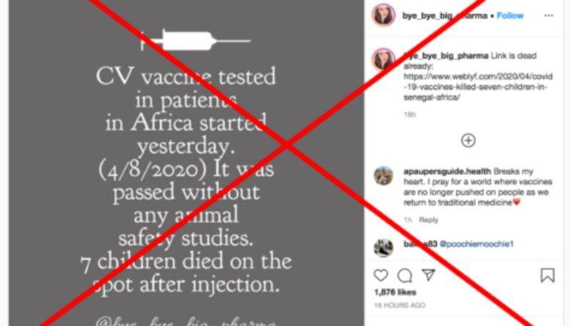 No Covid 19 Vaccine Trial in Senegal and seven children death