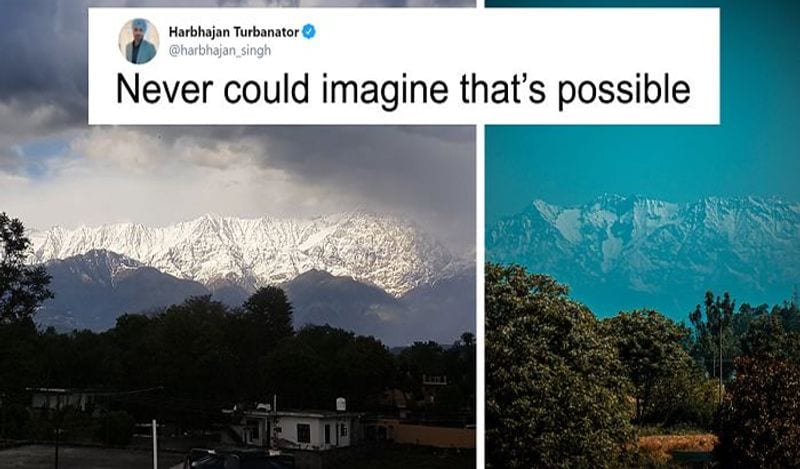 बता दें कि मीम्स की ये सीरीज तब शुरू हुई, जब हरभजन सिंह ने जालंधर में अपने घर से हिमालय की चोटियां दिखने की तस्वीर शेयर की। इसके बाद लोगों ने एक के बाद एक ऐसी कई मजेदार तस्वीरें शेयर की।