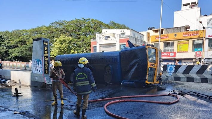 oil tanker accident in chennai gemini fly over oil tanker accident in chennai gemini fly over