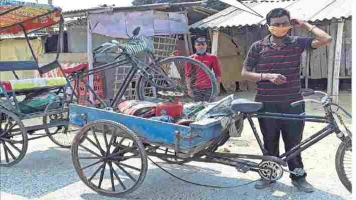 rickshaw puller reached madhubani from gurgaon in seven days pra rickshaw puller reached madhubani from gurgaon in seven days pra