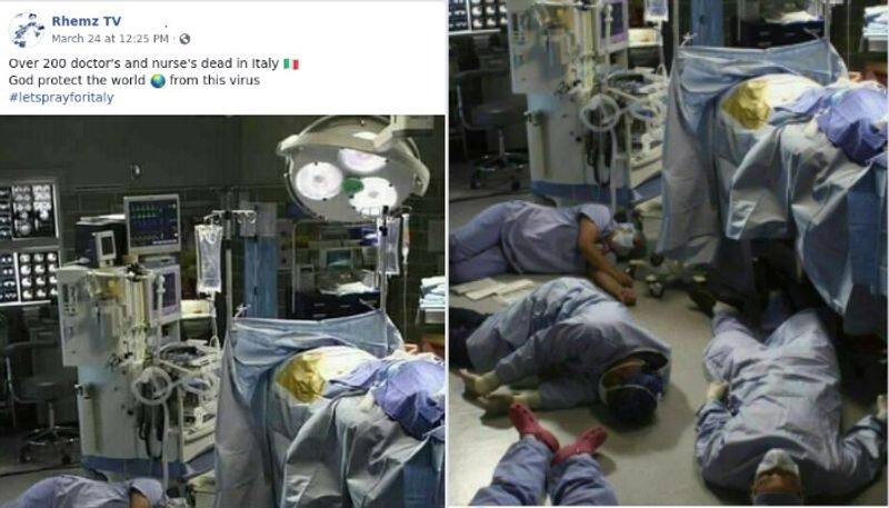 Fake photo circulationg as doctors in Italy who died due to COVID 19