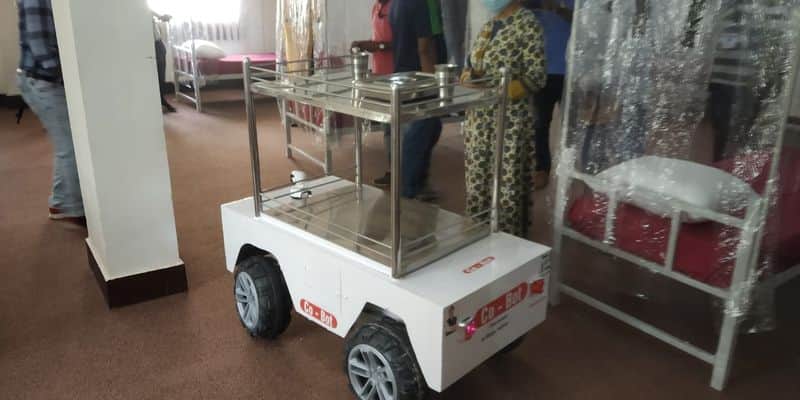 Coronavirus Robots deliver food medicine COVID-19 patients Jharkhand