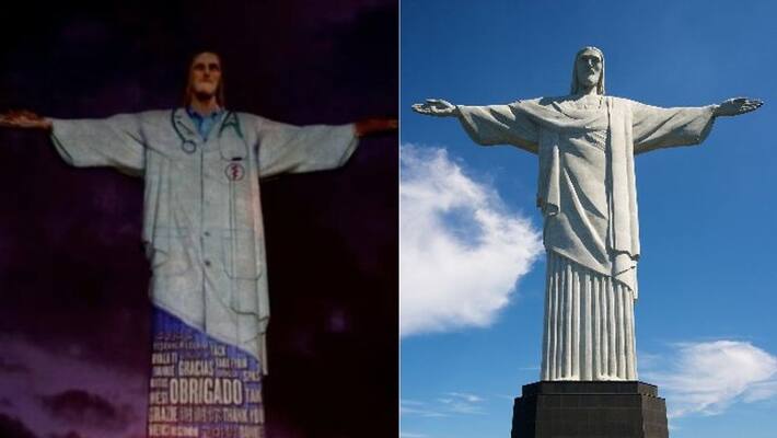 christ the radeemer lit up as doctor to honour medical workers across the globe christ the radeemer lit up as doctor to honour medical workers across the globe