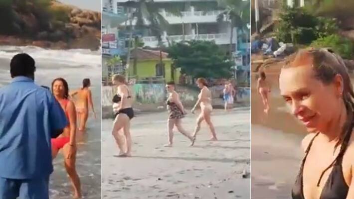 Case against foreigners who bath in the sea in violation of lockdown kovalam Case against foreigners who bath in the sea in violation of lockdown kovalam