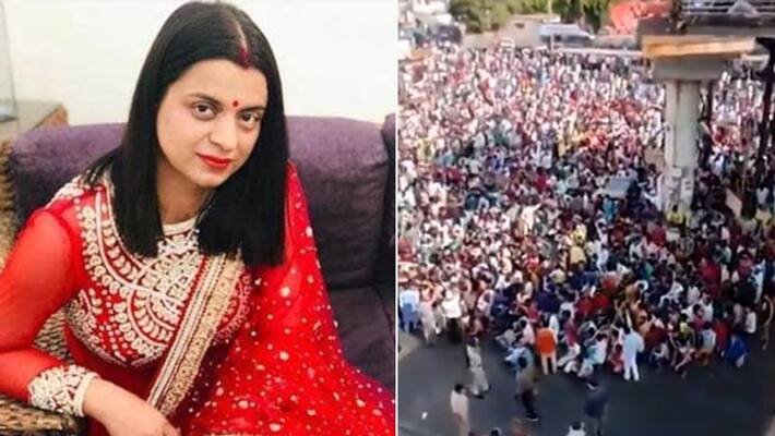 Rangoli Chandel Twittes on mumbai migrant worker gathered bandra station After Lockdown Extended Due to corona virus KPY Rangoli Chandel Twittes on mumbai migrant worker gathered bandra station After Lockdown Extended Due to corona virus KPY