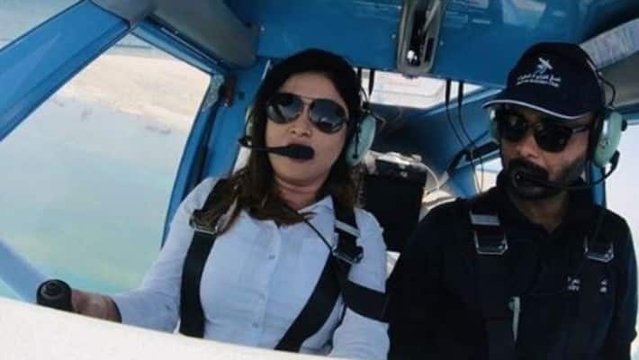 actress archana susheelan shared a video she fly helicopter helself actress archana susheelan shared a video she fly helicopter helself