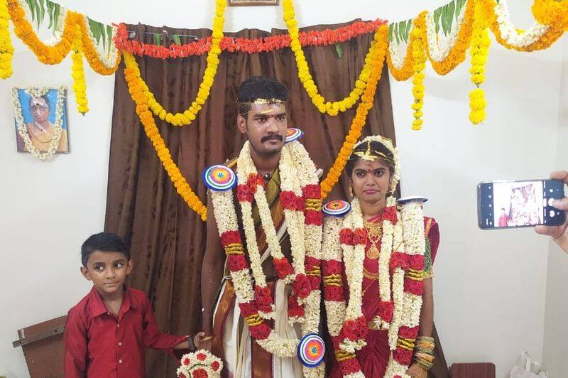 in chennai a marriage happened in home due to curfew