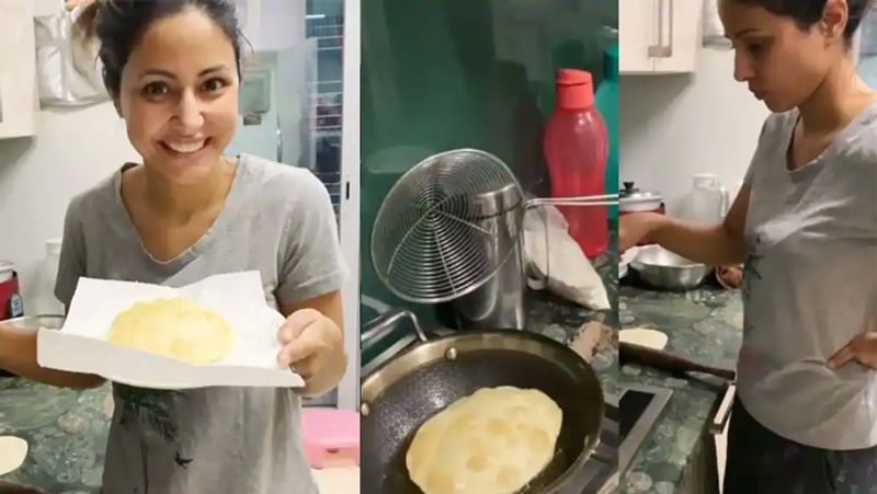 कुछ समय पहले ही हिना खान ने अपनी घर की रसोई में गरमा गरम भटूरे तले थे। इसकी वीडियो उन्होंने इंस्टाग्राम पर शेयर किया था, लेकिन इस दौरान एक्ट्रेस से एक गलती हो गई थी कि उन्होंने भटूरे को पूड़ी बता दी थी, तो सोशल मीडिया यूजर्स ने उन्हें ट्रोल भी किया था।
