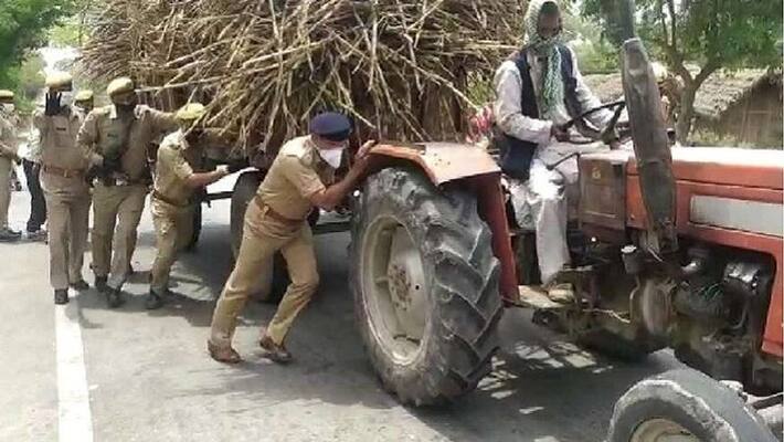 SP helped farmer by push start his tractor ASA SP helped farmer by push start his tractor ASA