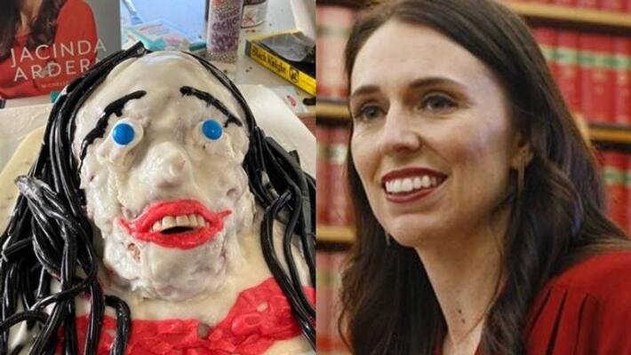 cake version of New Zealand PM Jacinda Ardern cake version of New Zealand PM Jacinda Ardern