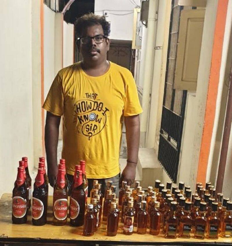 Illegai Alcohol Sales Draupathi junior Actor Arrested By Police