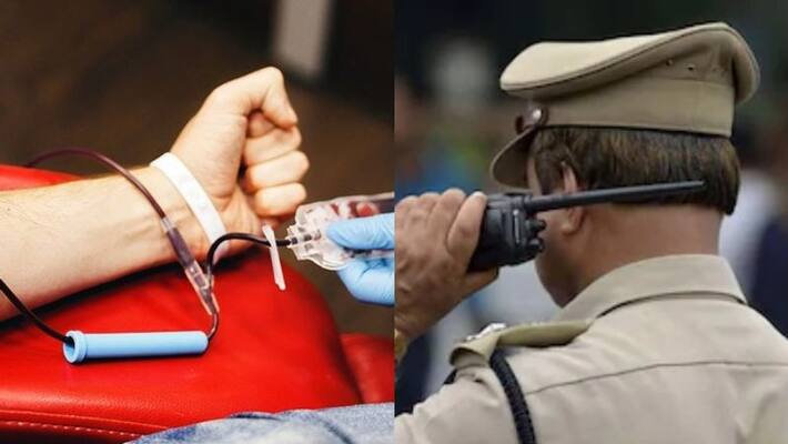 noida cops donate blood during women delivery noida cops donate blood during women delivery