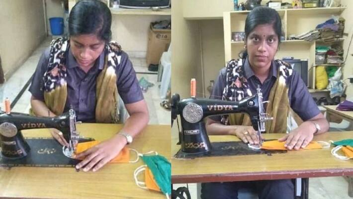 Woman Constable On Mission To Stitch Masks Woman Constable On Mission To Stitch Masks