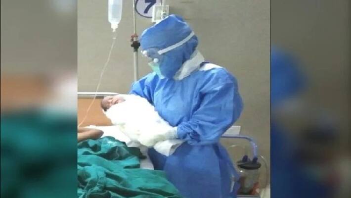 Corona positive woman Gives birth to son, baby is healthy asa Corona positive woman Gives birth to son, baby is healthy asa