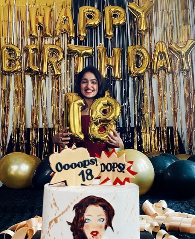  The cake has ‘Oops 18’ written on it