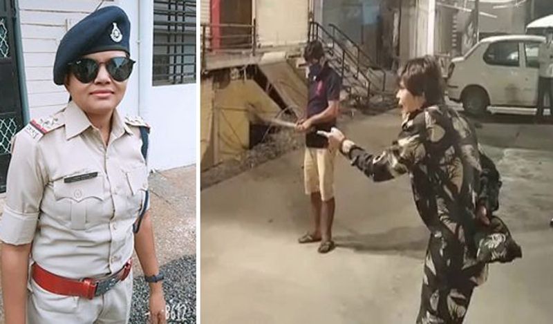 यह तस्वीर इंदौर की है। यह हैं सराफ टीआई अमृता सोलंकी। अपनी निष्पक्षता और समाजसेवा के कारण हमेशा सुर्खियों में रहने वालीं सोलंकी का यह फोटो वायरल हुआ है। सोशल मीडिया पर लोगों ने कहा कि लॉकडाउन का बार-बार उल्लंघन करने वालों के खिलाफ ऐसी सख्ती जरूरी है। मामला सोमवार रात का है। दो दोस्त बेवजह सड़क पर घूम रहे थे। पूछने पर वे टीआई को देख लेने की धमकी देने लगे। इसी बात पर टीआई ने उन्हें सबक सिखा दिया।