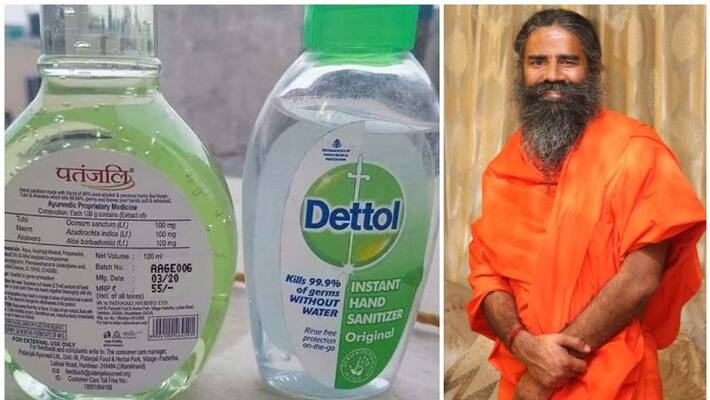 Baba Ramdev tweets introduce sanitizer in cheap price verbal fight in social media Baba Ramdev tweets introduce sanitizer in cheap price verbal fight in social media