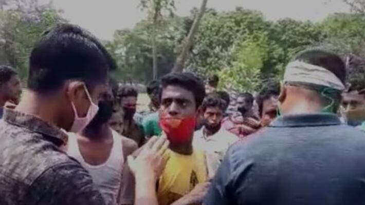 police protesters clash in west bengal amid corona curfew police protesters clash in west bengal amid corona curfew