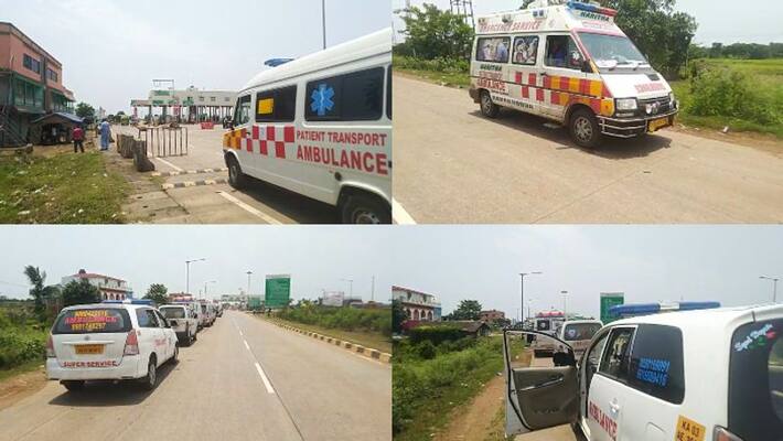 Keralite ambulance drivers stoped at West bengal Odisha border restart journey after state intervention Keralite ambulance drivers stoped at West bengal Odisha border restart journey after state intervention