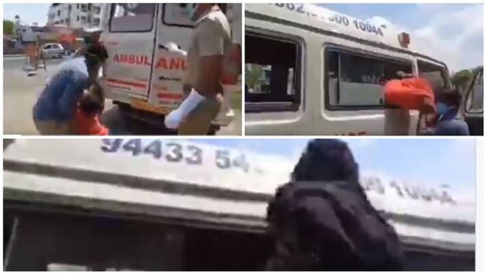 Traumatizing video of a policeman screaming at the corona patient Traumatizing video of a policeman screaming at the corona patient