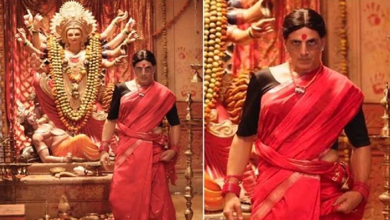 फिल्म लक्ष्मी बॉम्ब में अक्षय कुमार का एकदम डिफरेंट लुक देखने को मिलेगा। अक्षय इसमें माथे पर बड़ी सी बिंदी, लाल साड़ी, हाथों में ढेर सारी चूड़ियां और गले में मंगलसूत्र पहने नजर आएंगे। उनका चेहरा थोड़ा डरावना भी नजर आएगा। फैन्स ने अब तक अक्षय का ऐसा लुक नहीं देखा है।
