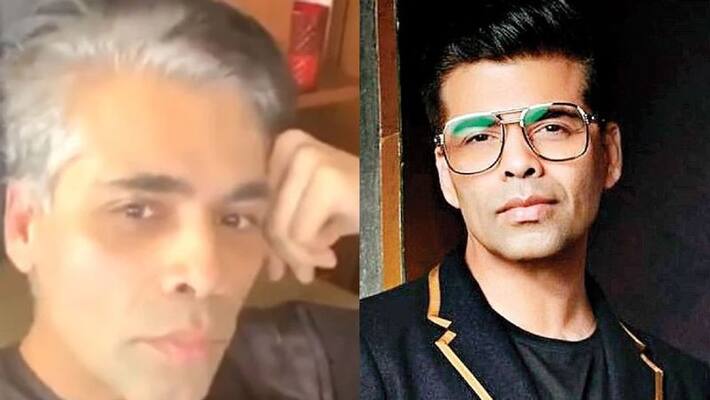 karan johar in grey hair for the first time before camera karan johar in grey hair for the first time before camera