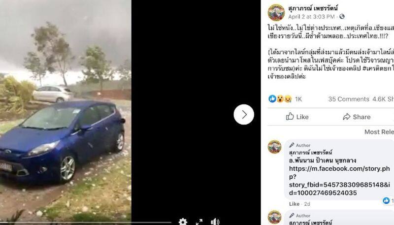 hailstones in thailand fake video