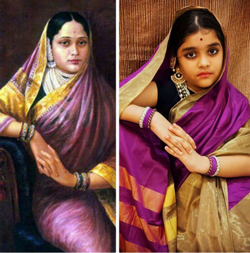 this women recreated raja ravi varma's painting