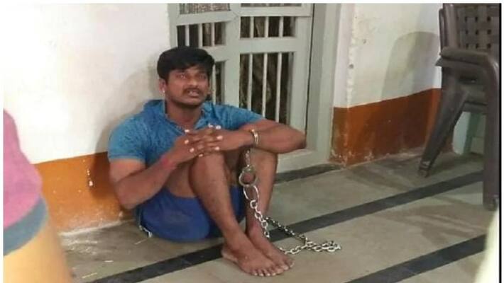 CRPF jawan tied in police station for not wearing face mask karnataka police defends action CRPF jawan tied in police station for not wearing face mask karnataka police defends action