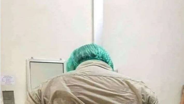doctors removing his ppe after his 6 hours duty in hospital doctors removing his ppe after his 6 hours duty in hospital